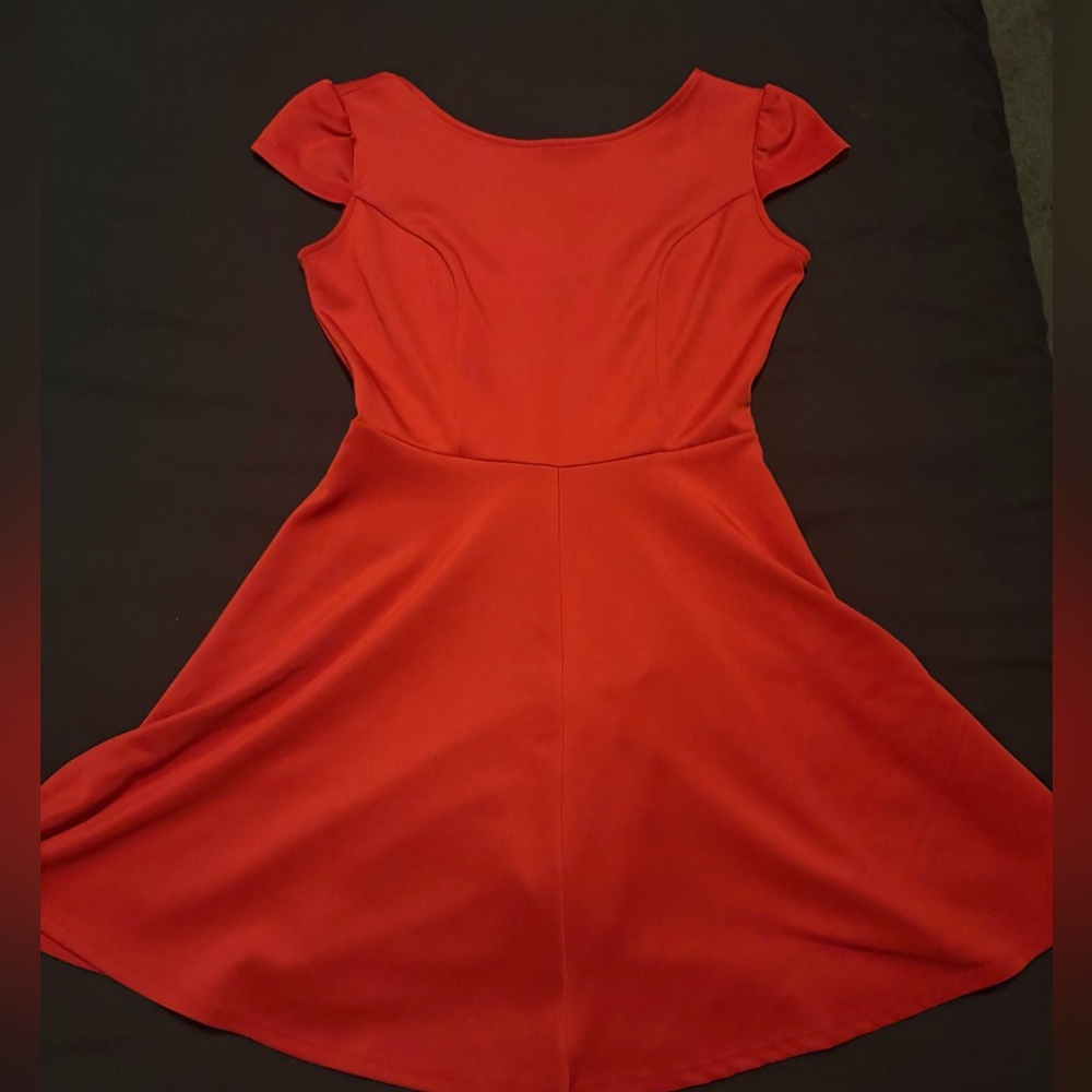 UK2LA Red Mini Dress with Cap Sleeves